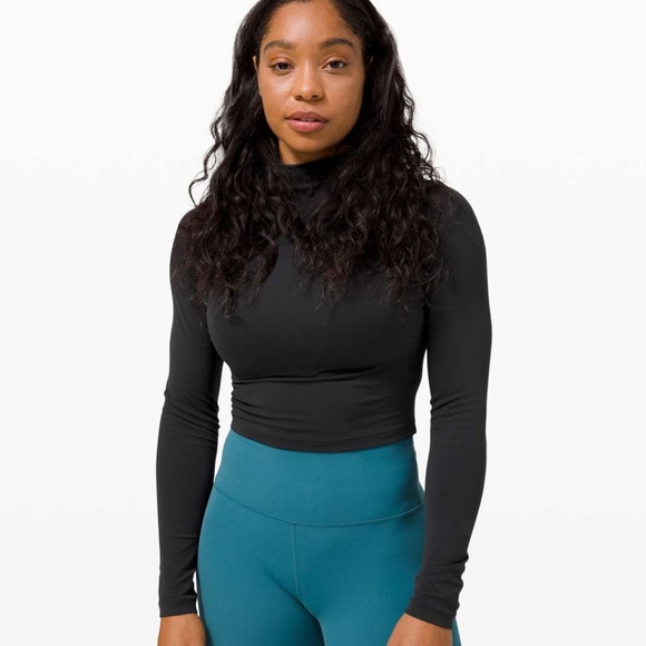 lululemon athletica Tops - Lululemon All Aligned Mock Neck Long Sleeve
Black | Size 14